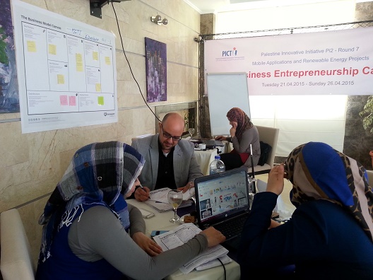 Coaching a work group within the business entrepreneurship camp held by PICTI in 2015. (Image via PICTI)